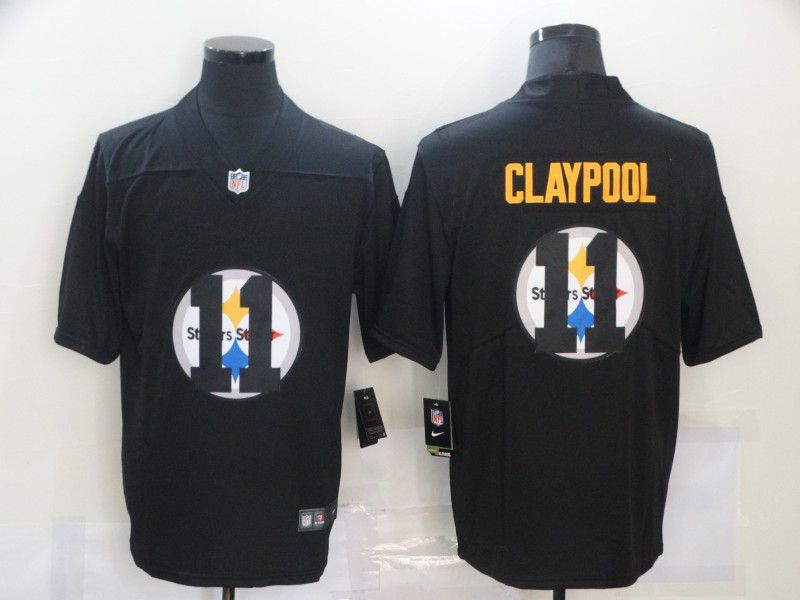 Men Pittsburgh Steelers 11 Chase Claypool Black shadow Nike NFL Jersey